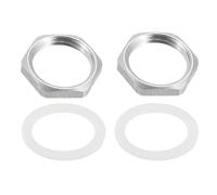 QUARKZMAN 2 pièces Écrou hexagonal pour raccord de tuyauterie moulé avec rondelle en acier inoxydable 304 écrou hexagonal filetage femelle NPT 1/2" pour fixation de plomberie, 0,94" DE