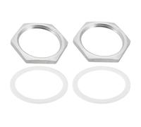 QUARKZMAN 2 pièces Écrou hexagonal pour raccord de tuyauterie moulé avec rondelle en acier inoxydable 304 écrou hexagonal femelle NPT 1-1/2" fileté, nettoyeur, DE 2,17"