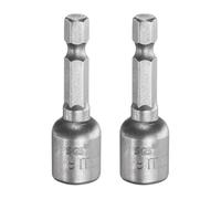 QUARKZMAN 2 Pièces Embout À Douille 9mm Métrique 1/4" Tige Hexagonale 1.89" (48mm) Longue Magnétique 6 Points Douilles À Changement Rapide Acier CR-V Pour Embouts De Boulons
