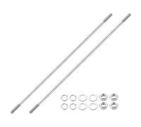 QUARKZMAN 2 pièces Goujons double filet, M8x350 mm acier inoxydable 304 tige filetée double avec écrous et rondelles plates & freins goujon fileté double extrémité