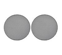 QUARKZMAN 2 Pièces Grille de Haut-Parleur 2.9"x0.16" sans Cadre Noir | Protection en Filet métallique universelle pour caisson de basses, pour audio auto et domicile