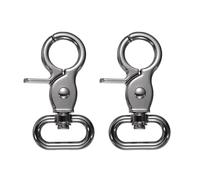 QUARKZMAN 2 Pièces Mousqueton Rotatif 20mm Alliage de Zinc Noir