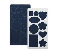 QUARKZMAN 2 Pièces Patchs de Réparation Auto-Adhésifs 10 x 20 Cm Tissu en Sergé Imperméable Ruban de Réparation avec Différentes Tailles et Formes, Bleu Marine (9 Motifs)