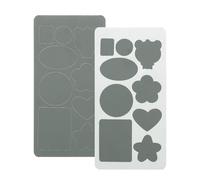 QUARKZMAN 2 Pièces Patchs de Réparation Auto-Adhésifs 10 x 20 Cm Tissu en Sergé Imperméable Ruban de Réparation avec Différentes Tailles et Formes pour Vestes en Duvet, Gris (9 Motifs)