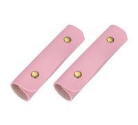 QUARKZMAN 2 Pièces Sac pour Baguettes de Batterie Cuir Rose | Porte-baguettes, fermeture à pression, convient pour 1 paire de baguettes, mailloches de percussion, rangement pour batteurs
