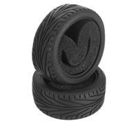 QUARKZMAN 2 Pneus RC 1/10 pour Voiture sur Route,1.02" Caoutchouc Super Souple Pneus De Course De Derive avec Insert en Mousse pour RC 1:10 HPS TT01 MR03 Derive Jante Ameliorations Style D13