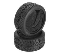 QUARKZMAN 2 Pneus RC 1/10 pour Voiture sur Route, 1.1" en Caoutchouc Super Souple Pneus De Course De Derive avec Insert en Mousse pour RC 1:10 HPS TT01 MR03 Touring Derive Jante Style D11