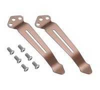 QUARKZMAN 2 Porte-Clés De Poche Profond En Acier Inoxydable 420 Noirci Universel Pour Couteau Pliant Avec Vis Pour Pièces De Rechange De Couteau Pour Homme, Or Rose