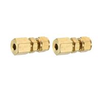 QUARKZMAN 2 raccords à compression en laiton, connecteur pour tube OD 4 mm x 5 mm, connecteurs union à compression filetés NPT & manchons de compression ferrules, adaptateur droit en laiton