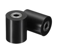 QUARKZMAN 2 Roues À Galet En POM Avec Roulements, DI 1/4" (6mm) x DE 1" (24mm) x Longueur 1-5/32" (30mm), Roue De Guidage À Courroie Plate Tendreuse (Noir)