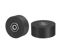 QUARKZMAN 2 Roues À Galets En Plastique Avec Roulements, DI 15/64" (6mm) x DE 1-25/32" (45mm) x Longueur 25/32" (20mm), Roue De Guidage À Courroie Plate Poulie Folle (Noir)