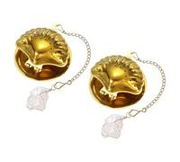 QUARKZMAN 2 Set Boule À Thé Mignonne, Boules À Thé En Acier Inoxydable En Forme De Coquille Avec Chaîne À Pendentif En Cristal Blanc & Plateau De larme, Ensemble De Filtre À Thé En Vrac
