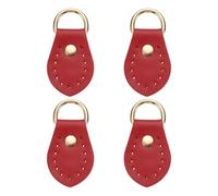 QUARKZMAN 2 Set Crochet De Montage De Bretelle De Sac, Clip Latéral De Sac En Cuir PU À Coudre Avec Anneaux En D Pour La Fabrication De Sacs Bandoulière DIY, Rouge