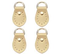 QUARKZMAN 2 Set Purse Strap Mount Hook, Cuir PU Couture Sur Clip De Côté De Sac Remplacement Avec D Rings Pour DIY Crossbody Handbag Purse Making, Gold