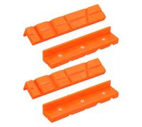 QUARKZMAN 2 Set Vise Jaw Pads 5" En Caoutchouc V-Forme Magnétique Orange | Vise Soft Jaws Standard Anti-Rayures Vice Covers, pour DIY Fabrication Travail Du Bois Clamping Plomberie