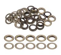 QUARKZMAN 20 Ensembles d'Œillets avec Rondelles de 17 mm en Cuivre pour Tissu, Rideaux, Ceintures en Cuir, Chaussures, Sacs, Bricolage, Couleur Bronze