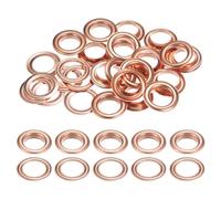 QUARKZMAN 20 Ensembles d'Œillets avec Rondelles de 17 mm en Cuivre pour Tissu, Rideaux, Ceintures en Cuir, Chaussures, Sacs, Bricolage, Cuivre