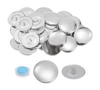 QUARKZMAN 20 Ensembles Kit de Boutons Auto-Couvrants 60L 1.5" 38mm et Dos en Fil Bouton Aluminium Recouvrir Étoffe avec Outils pour Couture Décoration Tissu
