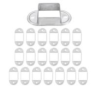 QUARKZMAN 20 Pack Base Carrée À Flasque, Pour Tube Carré 2" x 2" En Acier Galvanisé Support Murale Pour Raccord De Base Carrée Pour Montage De Main Courante Et Garde-Corps De Terrasse