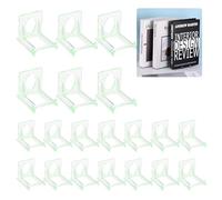QUARKZMAN 20 Pack Supports De Présentation De Livres, Porte-Affiche Miniature Transparent Réglable 2" Pour Exposer BD, Magazines, Cartes Postales, Oeuvres D'Art, DVD, Médailles, Vert