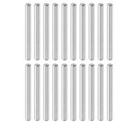 QUARKZMAN 20 Pcs 4 mm x 40 mm Goujons Cylindriques, 316L Acier Inoxydable Éléments Fixation Chevilles Support Étagères Tige Goujon Métallique Ton Argenté