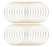 QUARKZMAN 20 Pcs Anneaux Attrape-Rêves, Anneaux en Métal pour l'Artisanat Floral 5 Pouces Anneaux Macramé pour la Fabrication de Couronnes Fournitures pour Suspensions Végétales, Or