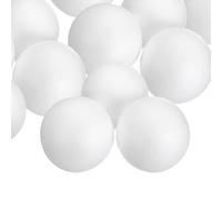 QUARKZMAN 20 Pcs Boules De Mousse Blanche Artisanat 2.3 Inch Boules De Polystyrène Lisses Pour Artisanat Décorations De Noël Mariage Fête DIY Projet Maison