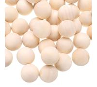 QUARKZMAN 20 Pcs Boules en Bois Rondes de 3/4" (20mm), Mini Boules en Bois Rondes pour Artisanat, Arts et Projets DIY, Sphères en Bois Naturel pour Artisanat, Arts et Projets DIY