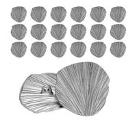 QUARKZMAN 20 Pcs Boutons Métalliques Noir Métallisé À Tige 30mm/1.2 Pouce | Boutons De Couture Décoratifs Pour Hommes Femmes Uniformes Robes Manteaux Costumes Veste, En Forme D'Éventail