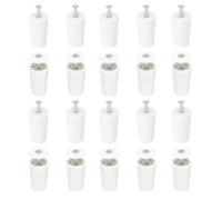 QUARKZMAN 20 Pcs Butée Volet Roulant 40mm Butée de Volet Roulant Bouchon d'Arrêt en Plastique avec Rondelles et Vis pour Volets Roulants Lames de Volets Roulants, Blanc