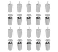 QUARKZMAN 20 Pcs Butée Volet Roulant 40mm Butée de Volet Roulant Bouchon d'Arrêt en Plastique avec Rondelles et Vis pour Volets Roulants Lames de Volets Roulants, Gris