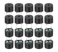 QUARKZMAN 20 Pcs Buzzer Passif DC 1.5-5V 12x8.5mm Buzzer Electrique Alarme Piezo Son Beep Son Continu Pour Circuits Physiques Alarme Securite Cartes De Developpement Maison Magasin