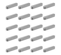 QUARKZMAN 20 Pcs Clavette Plate À Bout Rond, 40x8x7mm Acier Au Carbone Clavette Parallèle Pour Arbre De Transmission Assortiment Pour Industrie Des Fixations Mécaniques