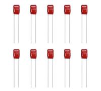 QUARKZMAN 20 Pcs Condensateurs À Film Polypropylène Métallisé, Kit Assortiment CBB21/CBB22 100V 105J 1UF Pour Électroménagers Et Lampes Économie D'Énergie, Rouge
