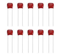 QUARKZMAN 20 Pcs Condensateurs À Film Polypropylène Métallisé, Kit Assortiment Condensateurs CBB21/CBB22 100V 104J 0.1UF Pour Électroménagers Et Lampes Économie D'Énergie, Rouge