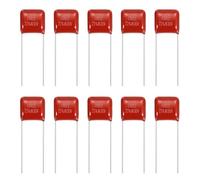 QUARKZMAN 20 Pcs Condensateurs À Film Polypropylène Métallisé, Kit Assortiment Condensateurs CBB22 630V 224J 0.22UF Pour Électroménagers Et Lampes Économiques, Rouge