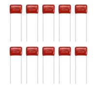 QUARKZMAN 20 Pcs Condensateurs À Film Polypropylène Métallisé, Kit De Condensateurs CBB22 250V 104J 0.1UF Pour Électroménagers Et Lampes Économiques, Rouge
