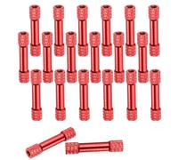 QUARKZMAN 20 Pcs Entretoise Aluminium Moletée Double Tête M3 x 30mm Pour FPV Drone RC Airplane Racing Car Simracing, Rouge