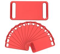 QUARKZMAN 20 Pcs Étiquettes En Aluminium Anodisé Vierges 22.5mm Plaques Vierges Estampage ID Animal De Compagnie Avec Trous Pour Gravure Double Face DIY Artisanat Cadeau, Rouge