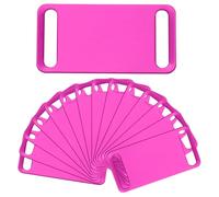 QUARKZMAN 20 Pcs Étiquettes Vierges En Aluminium Anodisé 22.5mm Étiquettes Vierges À Estampiller Pour Animaux Avec Trous Pour Gravure Double Face DIY Artisanat Cadeau, Rouge Rose