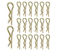 QUARKZMAN 20 Pcs Goupille À Fourche, 2.5mm x 43 mm R Clips Étain Coloré Acier À Ressort Fil De Retenue Épingle À Cheveux Goupille Assortiment Kit Clips pour Trailer Tractors Mower