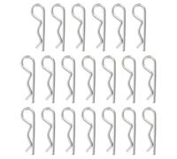 QUARKZMAN 20 Pcs Goupille D'Attelage, 1.8mm x 32mm R Clips 304 Acier Inoxydable Goupille De Retenue Broche Cheveux Kit Assortiment Goupilles Tracteurs Goupille D'Attelage, Argent