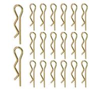 QUARKZMAN 20 Pcs Goupille D'Attelage 2mm x 40mm R Clips Coloré Zinc | En Acier A Ressort, Goupille De Retenue Fil Assortiment Kit De Clips Pour Remorques Tracteurs Tondeuses A Gazon Camions