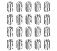 QUARKZMAN 20 Pcs Insert de Réparation de Filetage, M2 x 0.4 Mâle Vers M5 x 0.8 Femelle Filetage 8mm Longueur Écrous à Visser en Acier Inoxydable 303 pour Conversion Outil Équipements