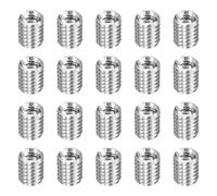 QUARKZMAN 20 Pcs Insert de Réparation de Filetage, M3 x 0.5 Mâle Vers M5 x 0.8 Femelle Filetage 6mm Longueur Écrous à Visser en Acier Inoxydable 303 pour Conversion Outil Équipements