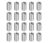 QUARKZMAN 20 Pcs Insert de Réparation de Filetage, M5 x 0.8 Mâle Vers M8 x 1.25 Femelle Filetage 15mm Longueur Écrous à Visser en Acier Inoxydable 303 pour Conversion Outil Équipements