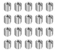 QUARKZMAN 20 Pcs Insert de Réparation de Filetage, M5 x 0.8 Mâle Vers M8 x 1.25 Femelle Filetage 8mm Longueur Écrous à Visser en Acier Inoxydable 303 pour Conversion Outil Équipements