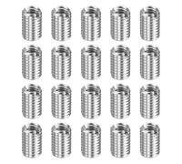 QUARKZMAN 20 Pcs Insert de Réparation de Filetage, M6 x 1 Mâle Vers M8 x 1.25 Femelle Filetage 12mm Longueur Écrous à Visser en Acier Inoxydable 303 pour Conversion Outil Équipements