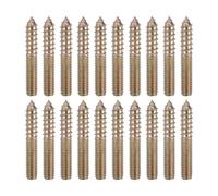 QUARKZMAN 20 Pcs M8x50 Vis À Double Tête Acier Carbone Couleur Zinc | Double Tête Auto-Taraudeuse Pour Bois Pour Pieds Meubles Bois