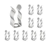 QUARKZMAN 20 Pcs Porte-Ampoules En U T4 LED En Acier Carbone Accessoires De Montage De Remplacement Tube Fluorescent LED Avec Vis Épaisseur 0.01" Support De Lampe Et Conduit, Argenté